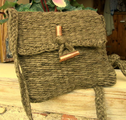 Khaki Tkaná Kabelka — foto 6