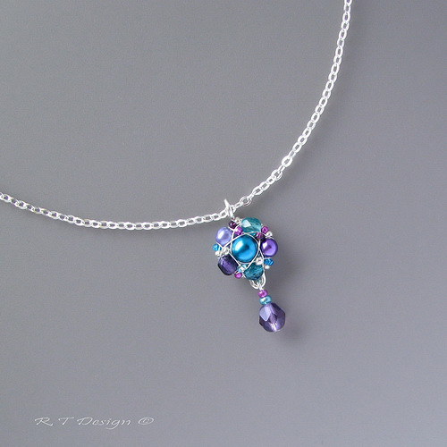 Náušničky Turquoise violets... — foto 4