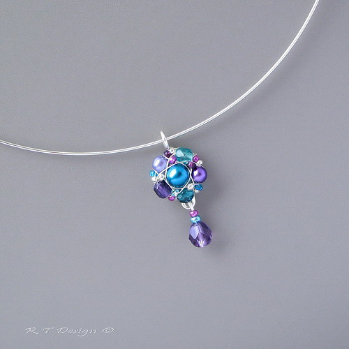 Náušničky Turquoise violets... — foto 5