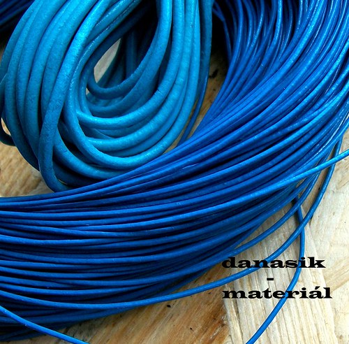 KOŽENÁ ŠŇŮRKA TYRKYSOVÁ - METRÁŽ - 1 mm — foto 2