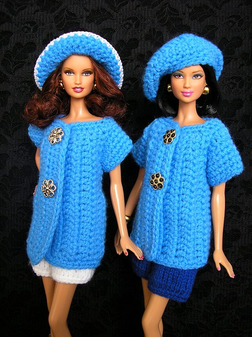 SLEVA 50% Světle modrý komplet pro Barbie II. — foto 2