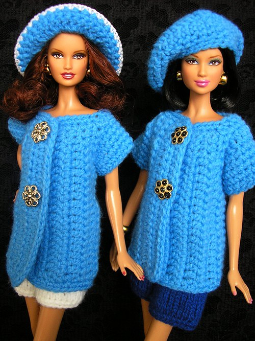 SLEVA 50% Světle modrý komplet pro Barbie II. — foto 3