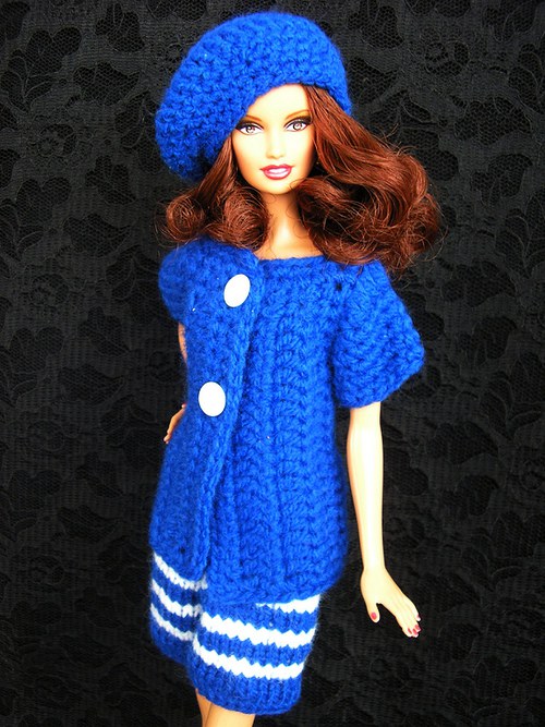 SLEVA Tmavě modrý komplet pro Barbie I. — foto 2