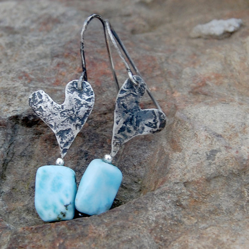 Larimar nesobecký - náušnice — foto 3