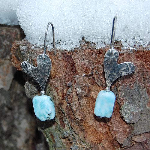 Larimar nesobecký - náušnice — foto 4