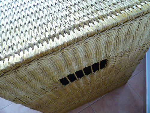 Koš velký s celopleteným víkem 100x60/75 cm — foto 2