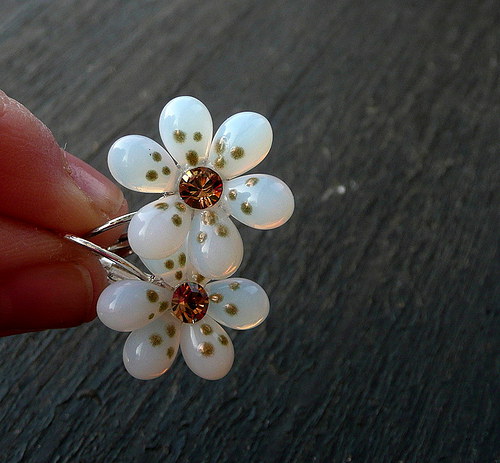 Náušnice : " Snow flowers " — foto 3