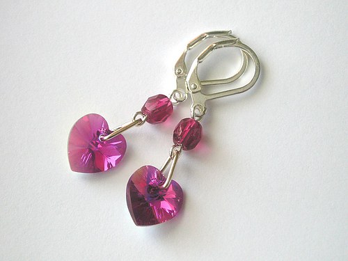Swarovski náušnice Fuchsia AB... — foto 2