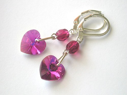 Swarovski náušnice Fuchsia AB... — foto 4