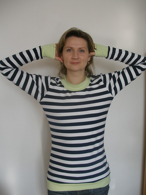 Dámské pruhované tričko...vel.M... — foto 2
