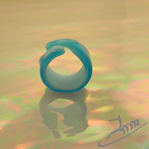 BLUE DWARF - skleněný prsten — foto 5