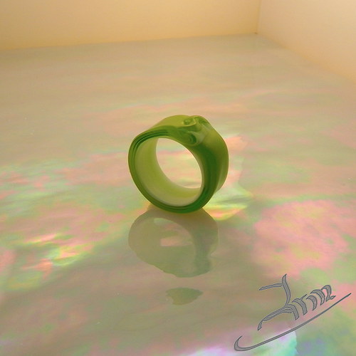GREEN DWARF - skleněný prsten — foto 2