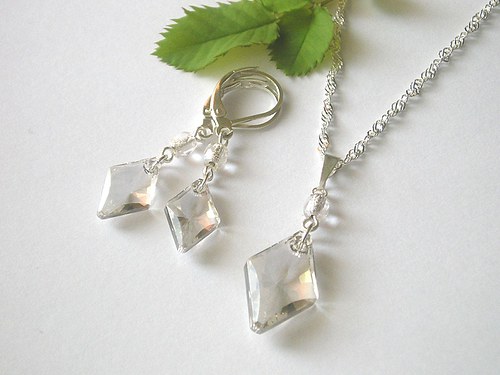 Swarovski sada Rhombus Silver Shade — foto 3