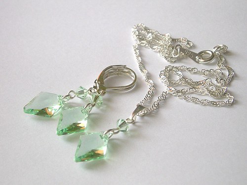 Swarovski sada Rhombus Chrysolite — foto 4