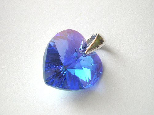Swarovski srdce Sapphire AB 18 mm — foto 2