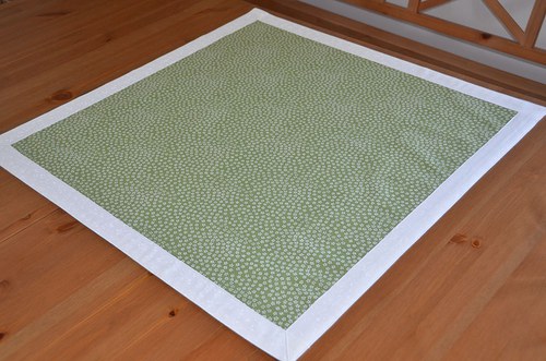 Kytičkový zelenobílý (70x70 cm) — foto 2
