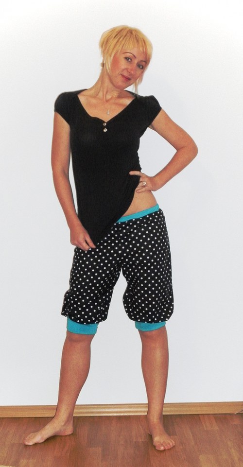 Polka dots pants/tyrkys — foto 2