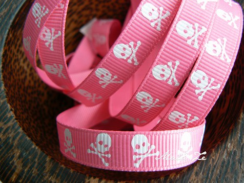 Stuha "skull in pink" — foto 2