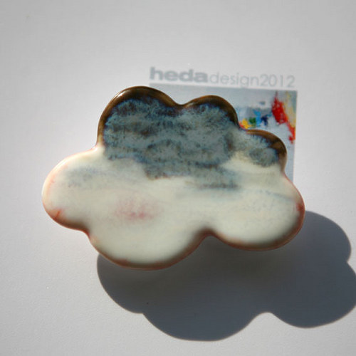 Oblaka Chagall - porcelánové brože — foto 2