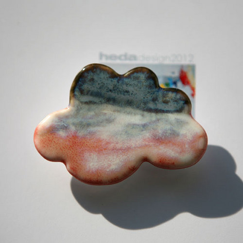 Oblaka Chagall II - porcelánové brože — foto 2
