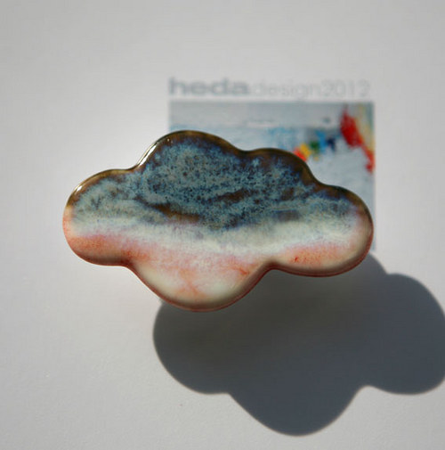 Oblaka Chagall II - porcelánové brože — foto 3