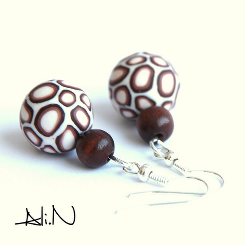 Náušnice Brown Bubbles — foto 2
