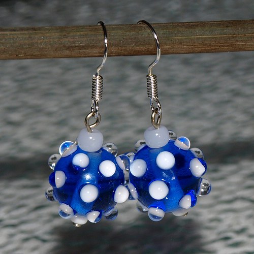 Minometky modré - náušnice — foto 2