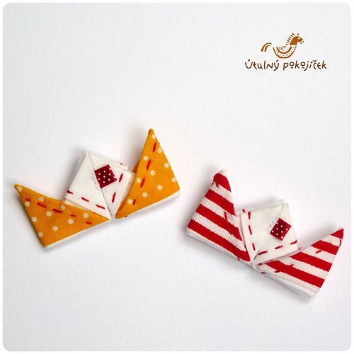 Lodičková brož - textilní origami — foto 2