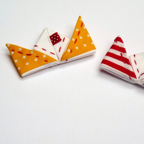 Lodičková brož - textilní origami — foto 6