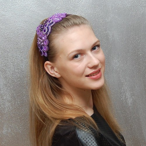 Fialová mlha … čelenka — foto 4