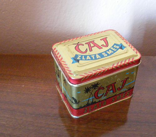 Krabička plechová, čajová — foto 2
