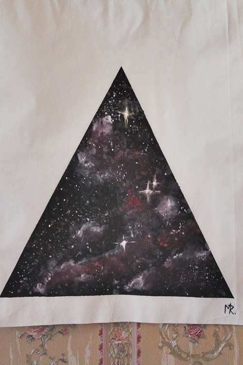 Geometric Galaxy taška Triangle red galaxy — foto 2