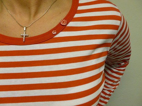 Dámské pruhované tričko vel.L... — foto 2