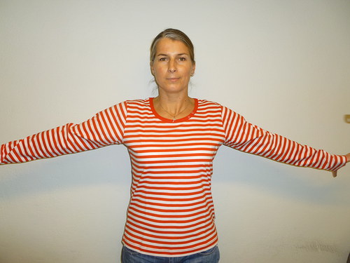 Dámské pruhované tričko vel.L... — foto 3