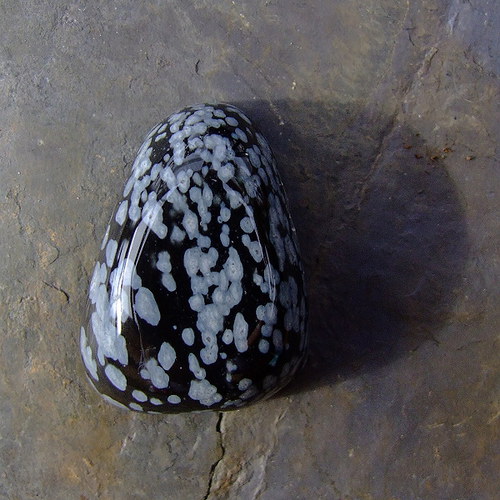 Obsidián vločkový kabošon č.1 — foto 2