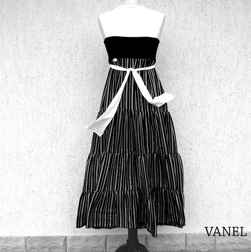 Black and white - super dlouhá sukně — foto 3