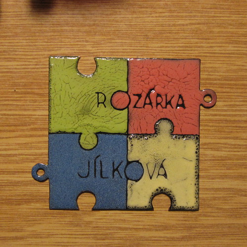 Smaltovaná puzzle cedulka — foto 4