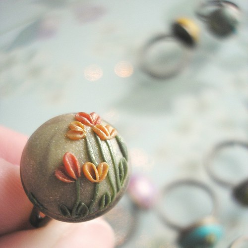 Prstýnek Flower Button - Hortus — foto 2