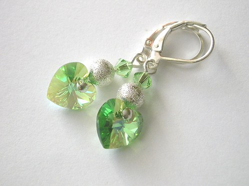 Swarovski náušnice Peridot AB — foto 3