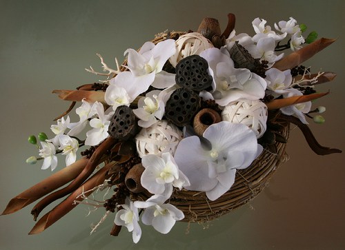 Velká celoroční dekorace s orchidejemi — foto 2