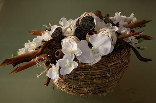 Velká celoroční dekorace s orchidejemi — foto 3
