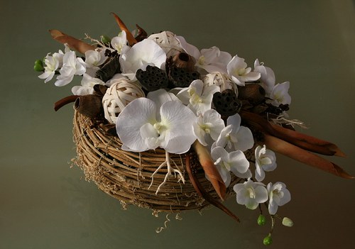 Velká celoroční dekorace s orchidejemi — foto 5
