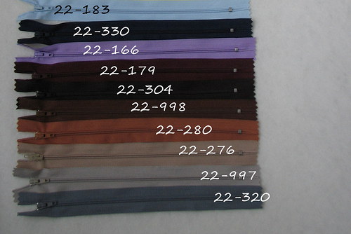 Spirálový zip 22cm - tm. hnědá — foto 2