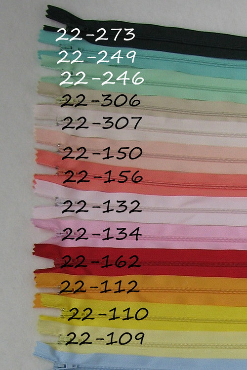 Spirálový zip 22cm - lososová — foto 2