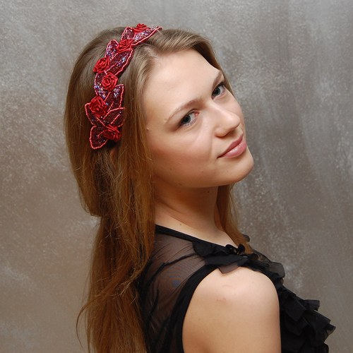 Kytice růží ... čelenka — foto 3
