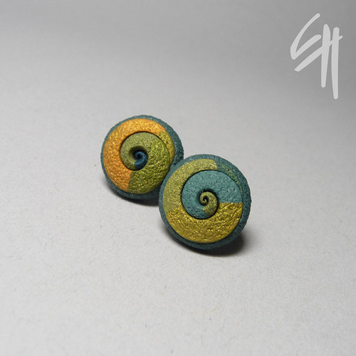 Golden Spiral // náušnice — foto 2