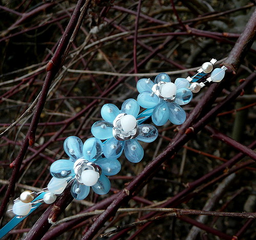 Čelenka : " Light blue flowers " — foto 2