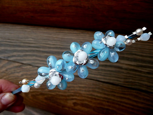 Čelenka : " Light blue flowers " — foto 3