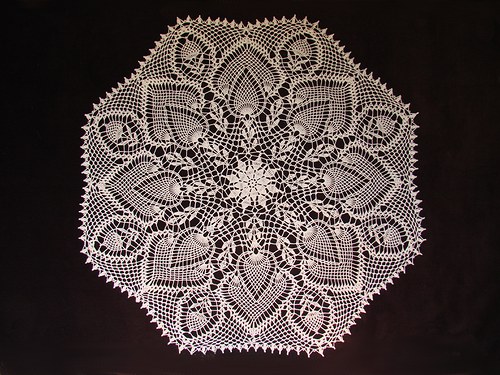 Háčkovaná dečka - šampaň - ananasový vzor — foto 2