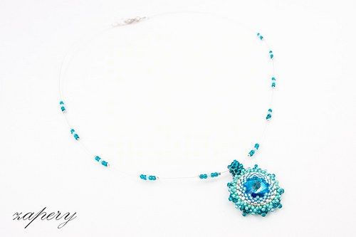 Swarovski tyrkysový medailonek — foto 2